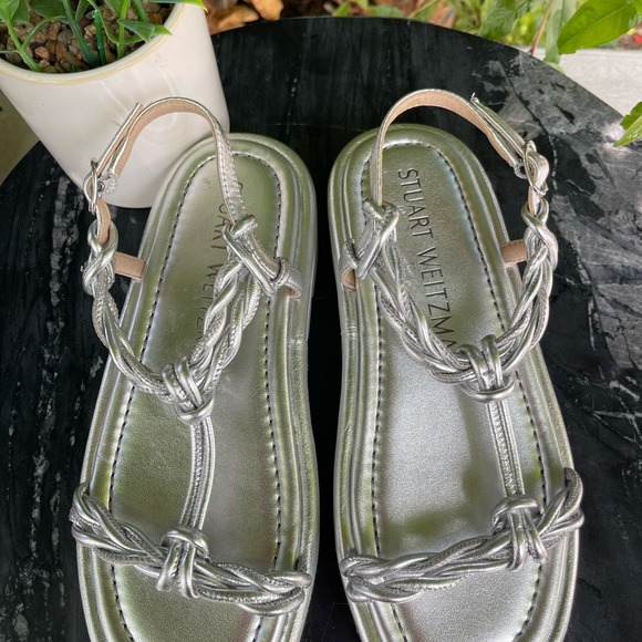 STUART WEITZMAN Sport Sandals  Black leather sandals size 5.5 like new - Picture 8 of 9